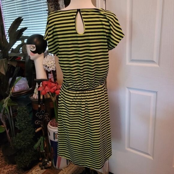 2 Bundle Ellen Tracy Dress Blue Green Black Medium Summer Cottagecore Summer - Picture 9 of 11